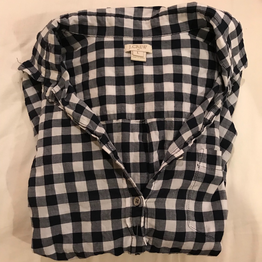 Jcrew Factory Gingham Button Down - image 1